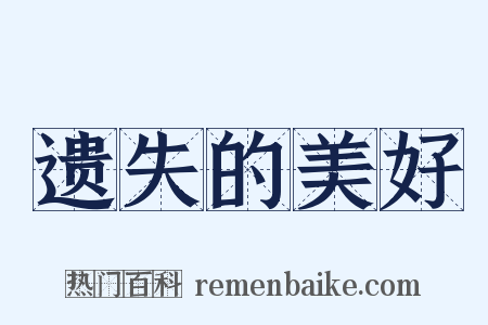 遗失的美好是什么意思的图片
